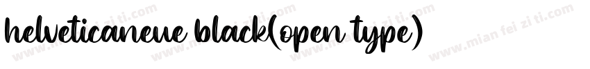 helveticaneue black(open type)字体转换